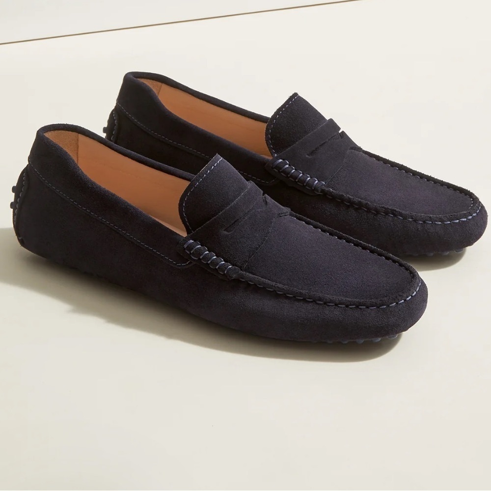 Jack Erwin‎ Suede Parker Driving Loafer in Navy Size 11